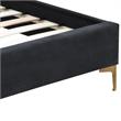 ACME Rowan Crystal-Like Tufted Fabric Eastern King Platform Bed in Black