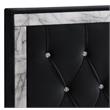 ACME Rowan Crystal-Like Tufted Fabric Eastern King Platform Bed in Black