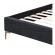 ACME Rowan Crystal-Like Tufted Fabric Queen Platform Bed in Black