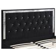 ACME Rowan Crystal-Like Tufted Fabric Queen Platform Bed in Black
