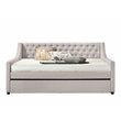 ACME Lianna Tufted Upholstered Full Daybed and Twin Trundle in Beige Fabric