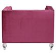 ACME Heibero Button Tufted Velvet Upholstery Chair in Burgundy