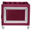ACME Heibero Button Tufted Velvet Upholstery Chair in Burgundy