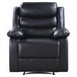 ACME Eilbra Faux Leather Power Recliner with Pillow Top Armrest in Black