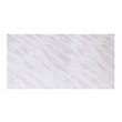 ACME Zander Dining Table in White Printed Faux Marble and Mirrored Silver