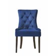 ACME Farren Tufted Upholstered Side Chair in Blue and Espresso