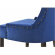 ACME Farren Tufted Upholstered Side Chair in Blue and Espresso
