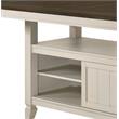ACME Tasnim Wooden Rectangular Counter Height Table in Oak and Antique White