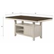ACME Tasnim Wooden Rectangular Counter Height Table in Oak and Antique White