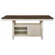 ACME Tasnim Wooden Rectangular Counter Height Table in Oak and Antique White