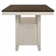 ACME Tasnim Wooden Rectangular Counter Height Table in Oak and Antique White