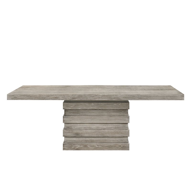 ACME Faustine Rectangular Wooden Dining Table in Salvaged Light Oak