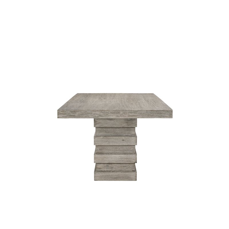 ACME Faustine Rectangular Wooden Dining Table in Salvaged Light Oak