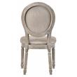 ACME Faustine Fabric  Side Chair in Tan and Salvaged Light Oak Set of 2