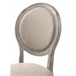 ACME Faustine Fabric  Side Chair in Tan and Salvaged Light Oak Set of 2