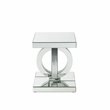 ACME Ornat End Table in Mirrored and Faux Diamonds
