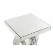 ACME Ornat End Table in Mirrored and Faux Diamonds