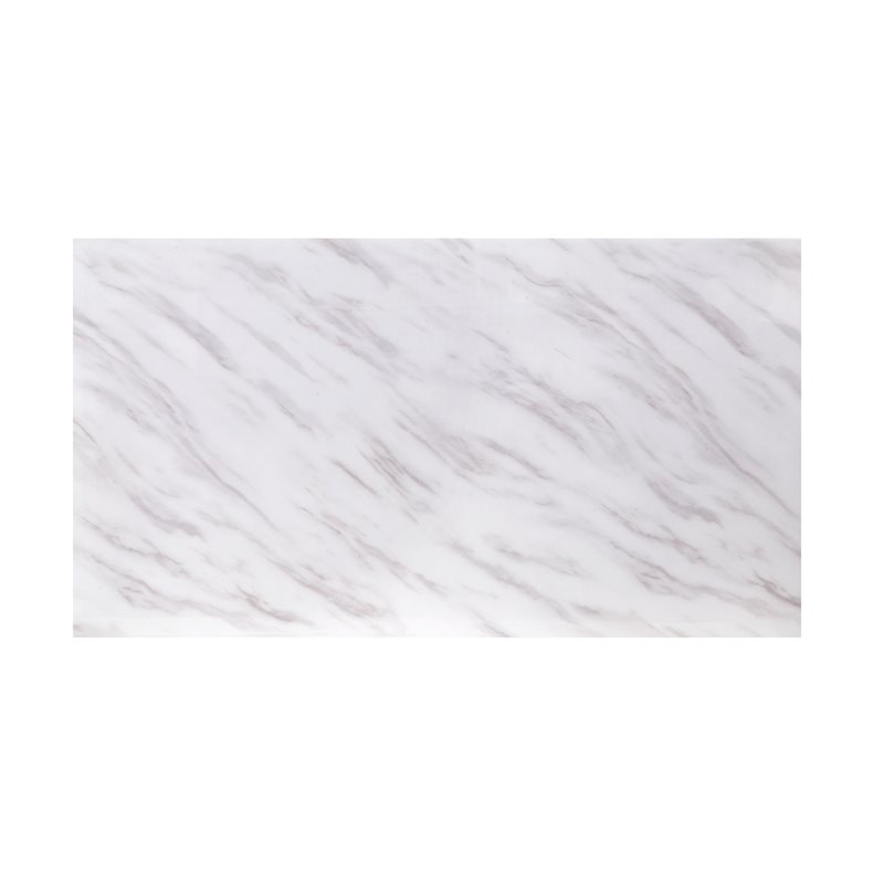 ACME Zander Coffee Table in White Printed Faux Marble and Mirrored Silver Finish