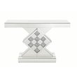 ACME Noralie Rectangular Console Table in Mirrored and Faux Diamonds