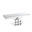 ACME Noralie Rectangular Console Table in Mirrored and Faux Diamonds
