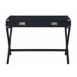 ACME Amenia Wooden Rectangular 2-Drawer Writing Desk with X-Shaped Base in Black