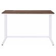 ACME Tyrese Wooden Rectangle Top Writing Desk with USB Port in Walnut and White