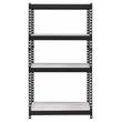 ACME Decmus Rectangular Metal Bookshelf with 4 Shelves in Natural and Black