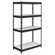 ACME Decmus Rectangular Metal Bookshelf with 4 Shelves in Natural and Black