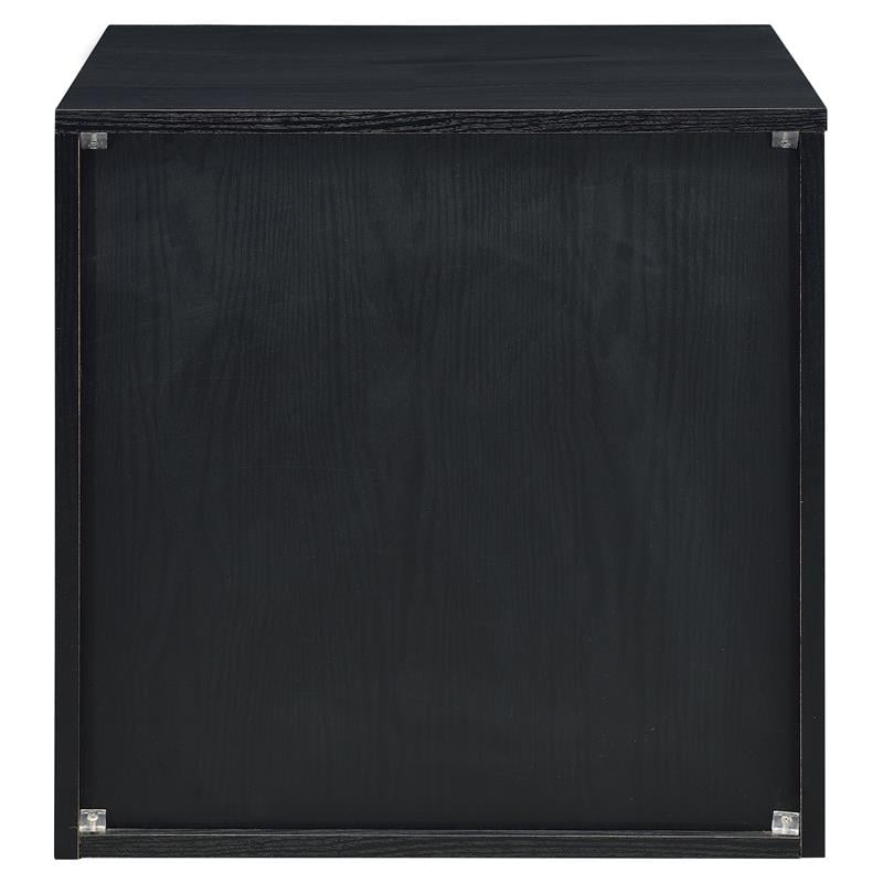 ACME Jabir 2-Drawer Wooden Accent Table in Black and Silver