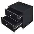 ACME Jabir 2-Drawer Wooden Accent Table in Black and Silver