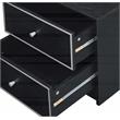 ACME Jabir 2-Drawer Wooden Accent Table in Black and Silver