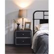 ACME Jabir 2-Drawer Wooden Accent Table in Black and Silver