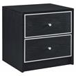 ACME Jabir 2-Drawer Wooden Accent Table in Black and Silver
