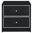 ACME Jabir 2-Drawer Wooden Accent Table in Black and Silver
