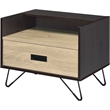 ACME Melkree Wooden Accent Table with Storage Drawer in Oak and Black