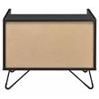 ACME Melkree Wooden Accent Table with Storage Drawer in Oak and Black