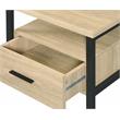 ACME Yawan Wooden Accent Table with Storage in Oak and Black