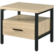 ACME Yawan Wooden Accent Table with Storage in Oak and Black