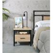 ACME Yawan Wooden Accent Table with Storage in Oak and Black