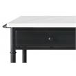 ACME Emery Artificial Stone Top 2-Drawer Kitchen Island in White and Gray