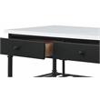 ACME Emery Artificial Stone Top 2-Drawer Kitchen Island in White and Gray