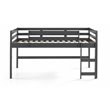 ACME Lara Twin Wooden Loft Bed with Guard Rail and Reversible Ladder in Gray