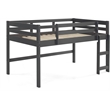 ACME Lara Twin Wooden Loft Bed with Guard Rail and Reversible Ladder in Gray
