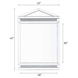ACME Lotus Glass Wall Decor in Mirrored and Faux Ice Cube Crystals