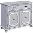 ACME Enyin Wooden Rectangular 1-Drawer Storage Cabinet with Double Door in Gray