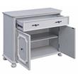 ACME Enyin Wooden Rectangular 1-Drawer Storage Cabinet with Double Door in Gray