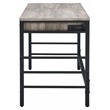 ACME Disho Wooden Writing Desk with USB Port in Light Weathered Oak and Black