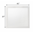 ACME Chelsie Vertical Rectangular Beveled Dresser Mirror in White Wood