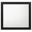 ACME Chelsie Wooden Rectangular Frame Mirror with Beveled Edge in Black