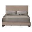 ACME Leandros Fabric Upholstered Queen Panel Bed with Nailhead Trim in Beige
